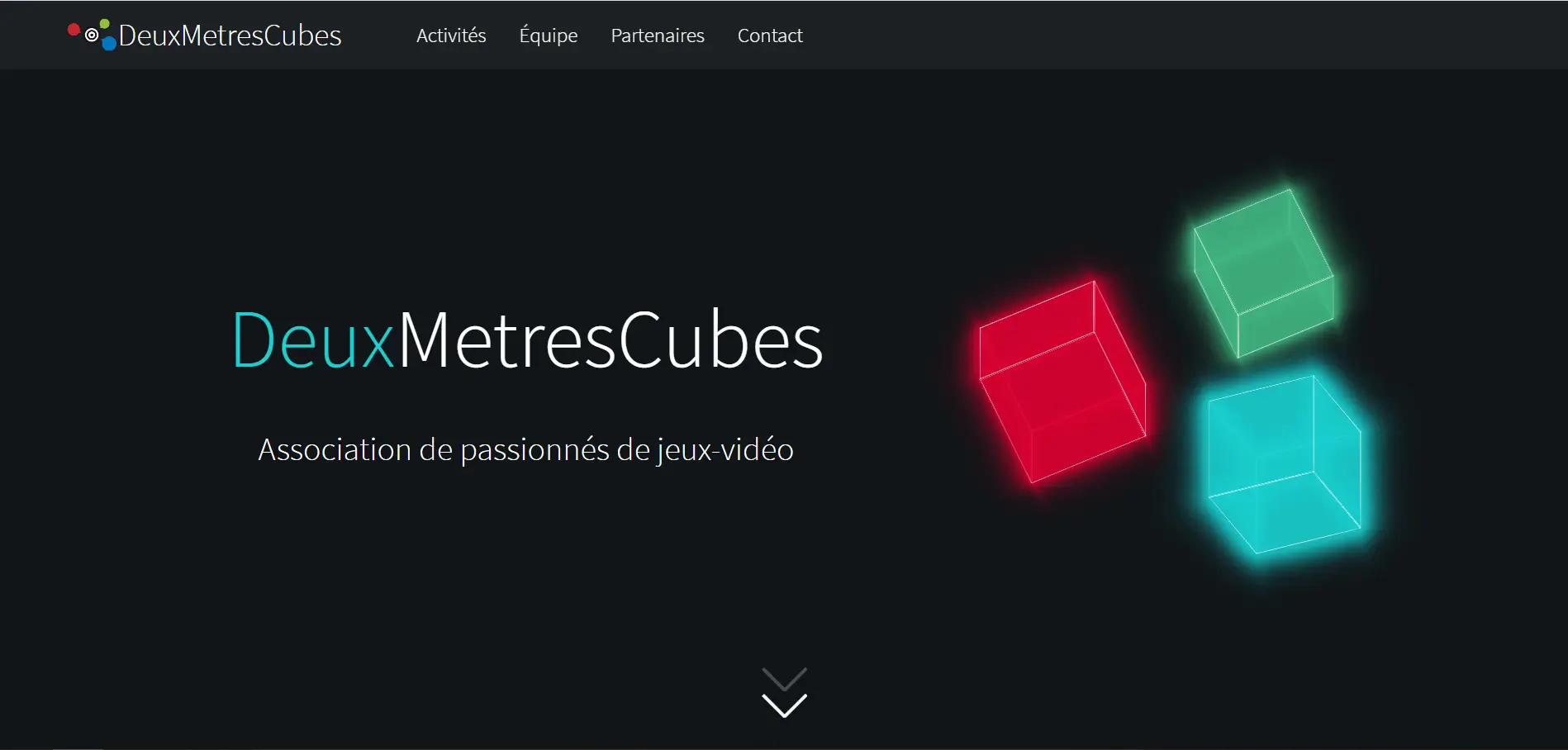 Capture d'écran du site DeuxMetresCubes.fr