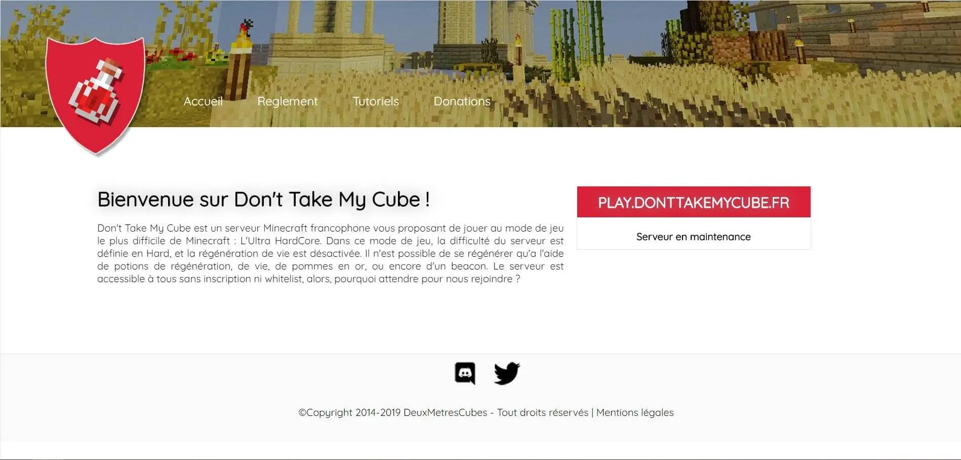 Capture d'écran du site DontTakeMyCube.fr
