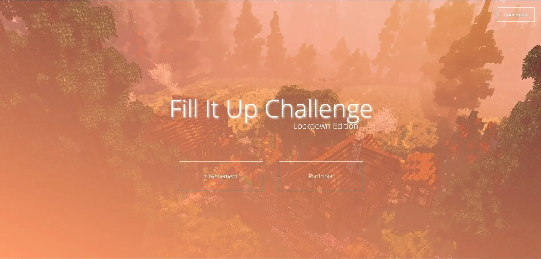 Capture d'écran du site FillItUpChallenge.eu