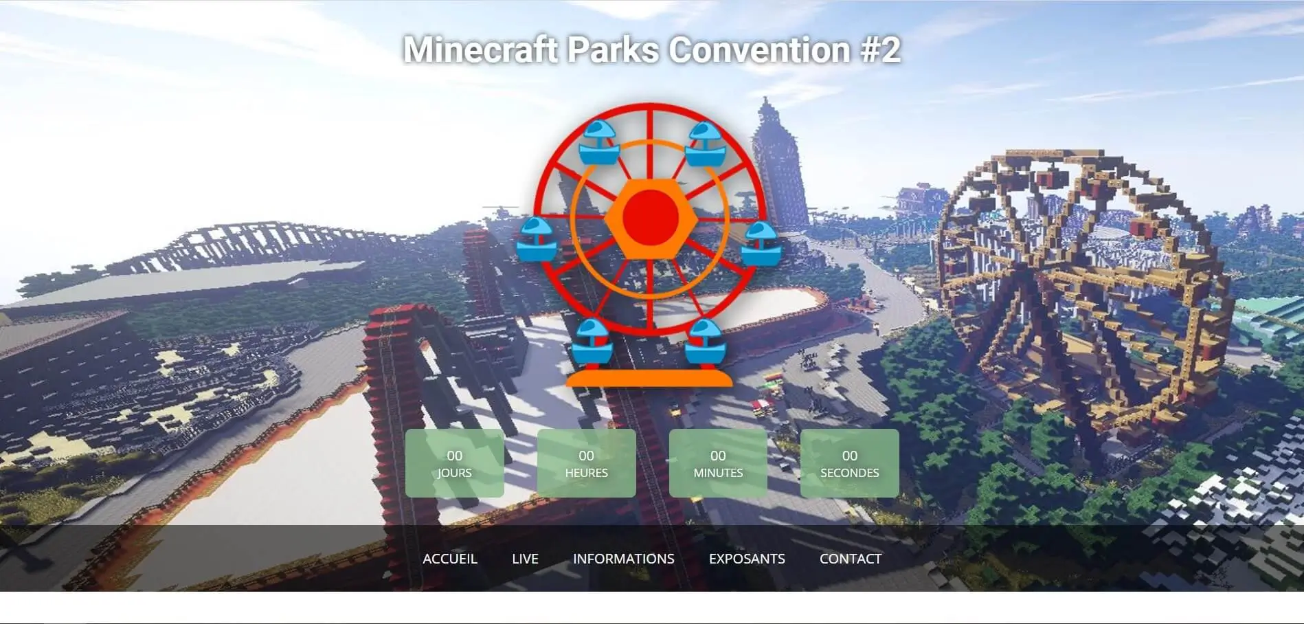 Capture d'écran du site MCParksConvention.com