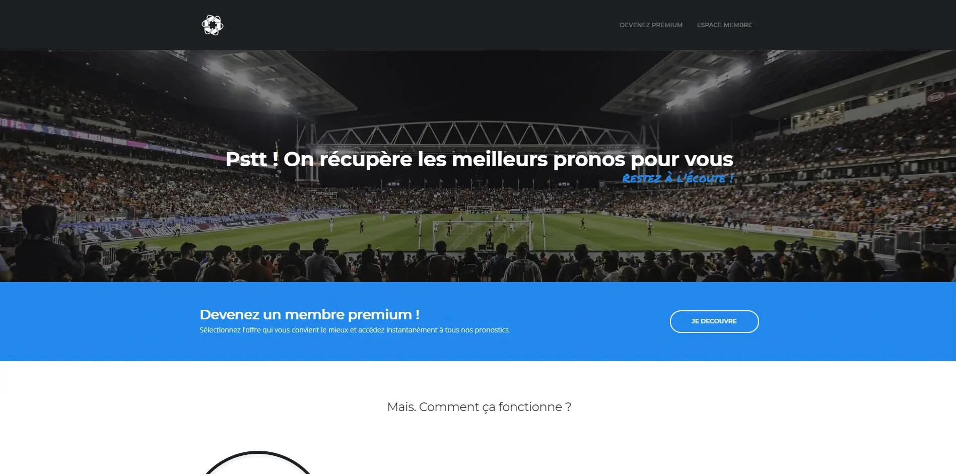 Capture d'écran du site Pronocore